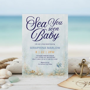 Sea You Soon Baby Shower Einladung