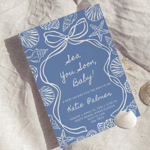 Sea You Soon Baby Shower Einladung Blaues Küsten-B