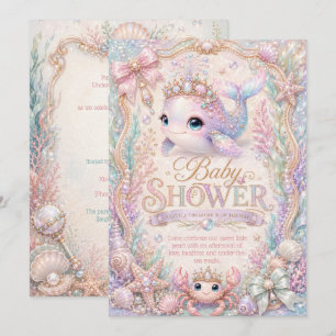 Sea You Soon Baby Shower Einladung Perlen Musche