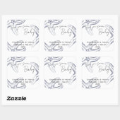 Sea You Soon Baby Shower Favor Quadratischer Aufkleber (Blatt)