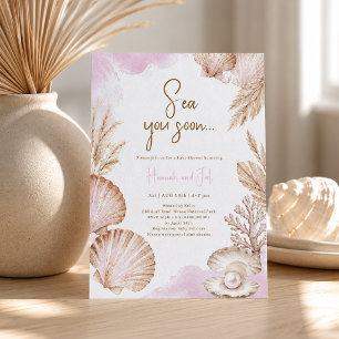 Sea You Soon Baby Shower, Ozean Baby Mädchen Einladung