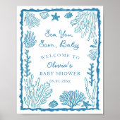 Sea You Soon Baby Shower  Poster (Vorne)