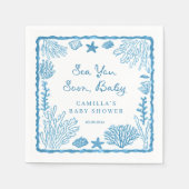 Sea You Soon Baby Shower  Serviette (Vorderseite)