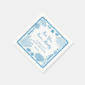 Sea You Soon Baby Shower  Serviette (Ecke)