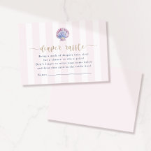 Sea You Soon Baby Shower Windel-Raffelkarte
