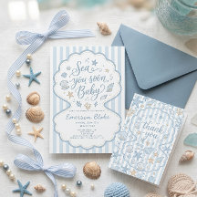 Sea You Soon Babyparty-Einladung | Küstenmeere