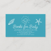 Sea You Soon Blue Baby Shower Book Request Begleitkarte (Vorderseite)