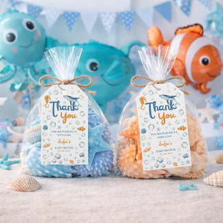 Sea You Soon Coastal Baby Shower Thank You Gift Geschenkanhänger
