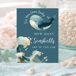 Sea You Soon Guess How Many Baby Shower Game Card Einladung