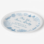 Sea You Soon Hand Drawn Baby Shower  Pappteller (Schrägansicht)