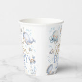 Sea You Soon Ocean Baby Shower Boy Blue Pappbecher (Rechts)