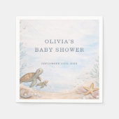Sea You Soon Ocean Baby Shower Party Serviette (Vorderseite)
