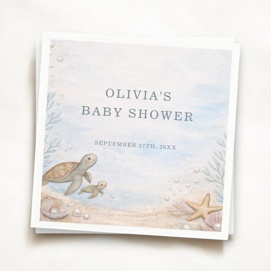 Sea You Soon Ocean Baby Shower Party Serviette
