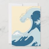 Sea You Soon Ocean Wave Blue Boy Baby Shower Einladung (Rückseite)