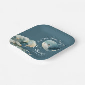 Sea You Soon Ocean Whale Turquoise Baby Shower Pappteller (Gewinkelt)