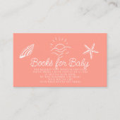 Sea You Soon Pink Baby Shower Book Request Begleitkarte (Vorderseite)