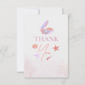 Sea you soon purple coral aesthetic  dankeskarte (Vorderseite)