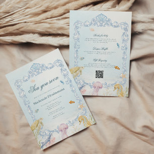 Sea You Soon Rococo Baby Shower Einladung