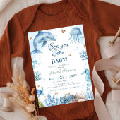Sea You Soon Seashell Baby Shower Einladung