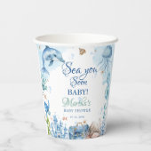 Sea You Soon Seashell Baby Shower Pappbecher (Rückseite)