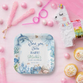 Sea You Soon Seashell Baby Shower Pappteller (Party)