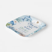 Sea You Soon Seashell Baby Shower Pappteller (Gewinkelt)