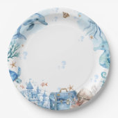 Sea You Soon Seashell Baby Shower Pappteller (Vorderseite)