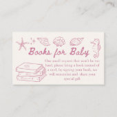 Sea you soon seashells baby shower book request begleitkarte (Vorderseite)