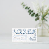 Sea you soon seashells baby shower book request begleitkarte (Stehend Vorderseite)