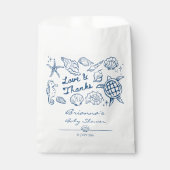 Sea you soon seashells beach boy baby shower geschenktütchen (Vorderseite)