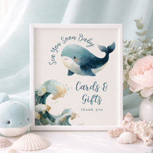 Sea You Soon Wal Karten Geschenke Baby Shower elfe Poster