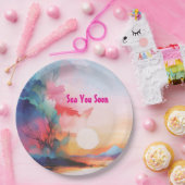 Sea You Soon Watercolor Beach Pappteller (Party)