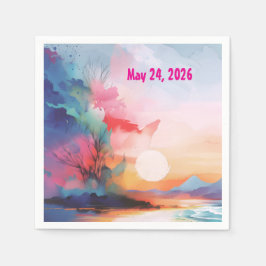 Sea You Soon Watercolor Beach Serviette