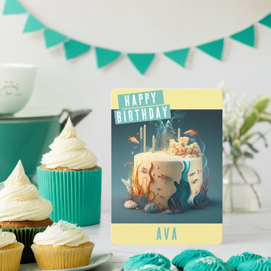 Seabed Birthday Card Feiertagskarte