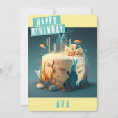 Seabed Birthday Card Feiertagskarte (Vorderseite)