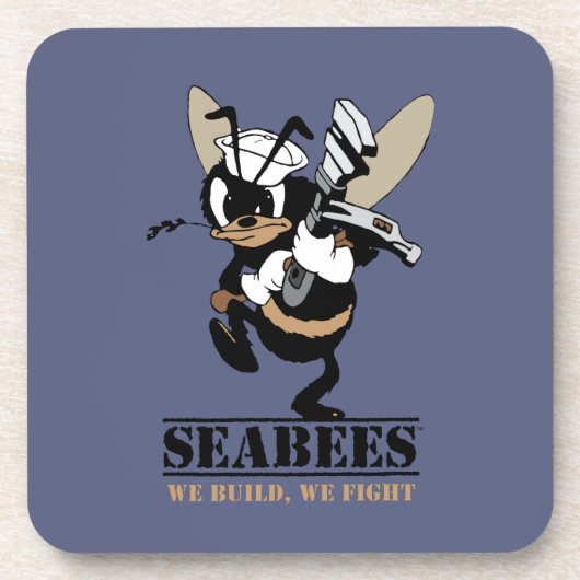 Seabees, die wir uns errichten, kämpfen harten getränkeuntersetzer (Vorderseite)