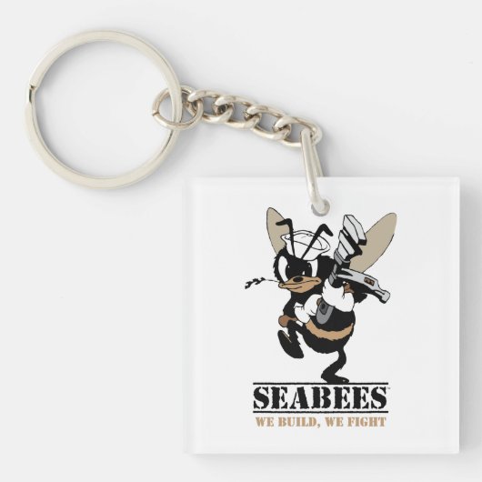 Seabees, die wir uns errichten, kämpfen schlüsselanhänger (Vorderseite)