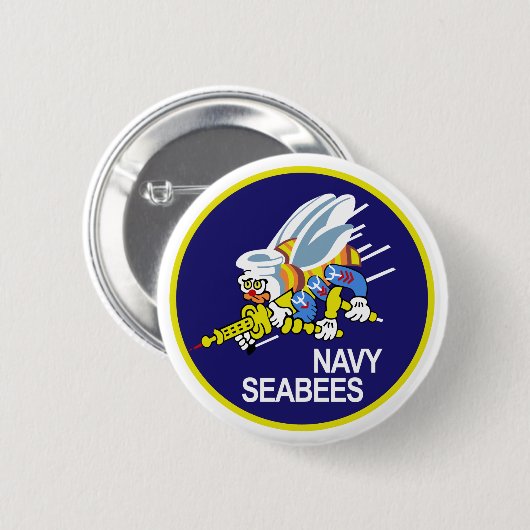 Seabees MARINE Button (Vorne & Hinten)