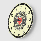 Seaboard Air Line Eisenbahn-Herz-Logo Große Wanduhr (Winkel)