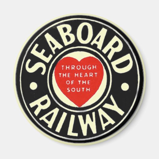 Seaboard Air Line Eisenbahn-Herz-Logo Magnet (Vorne)