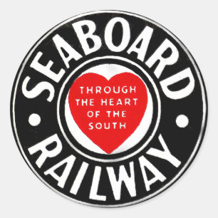 Seaboard Air Line Railway Herz-Logo Runder Aufkleber