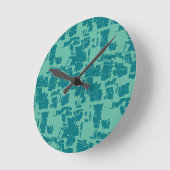Seabolt Blue Abstrakt Runde Wanduhr (Winkel)