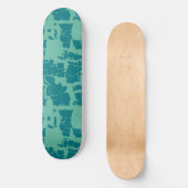 Seabolt Blue Abstrakt Skateboard (Vorderseite)