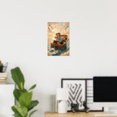 Seabound Daydream in einem schwebenden Kffer Poste Poster (Heimbüro)