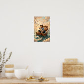 Seabound Daydream in einem schwebenden Kffer Poste Poster (Küche)