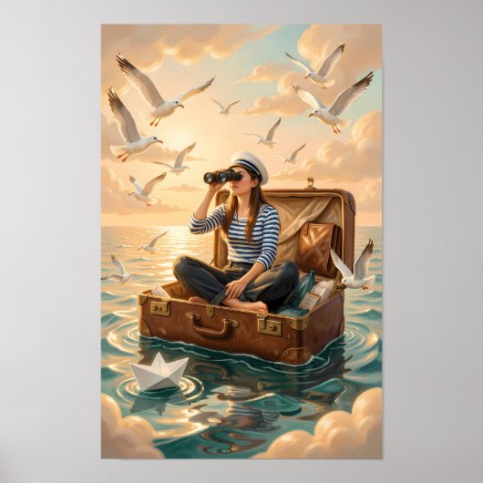 Seabound Daydream in einem schwebenden Kffer Poste Poster (Vorne)