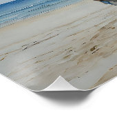 "Seabreeze Serenade" Farbenfrohe Bootszene Poster (Ecke)