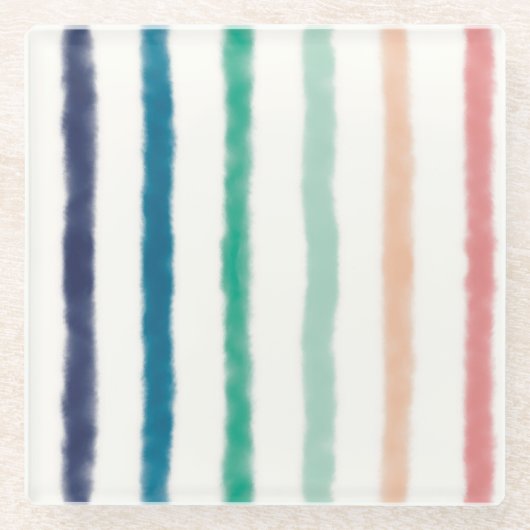 Seabreeze Stripes Glasuntersetzer (Vorderseite)