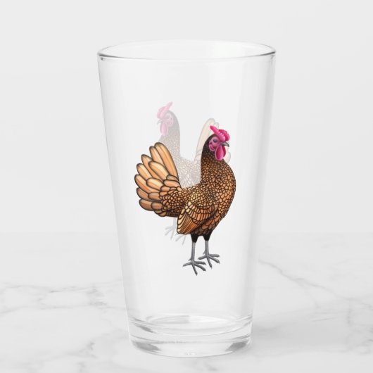 Seabright kleine Huhn-Glas-Trommel Glas (Rückseite)