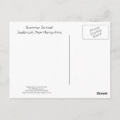 Seabrook New Hampshire Sunset Postcard Postkarte (Rückseite)